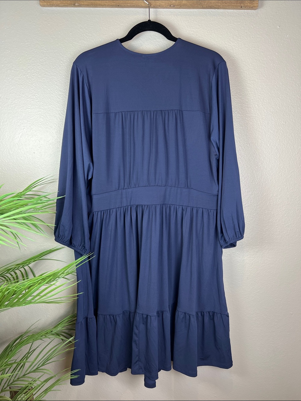 torrid Navy Blue Tiered Knit Midi Dress - Picture 2 of 7